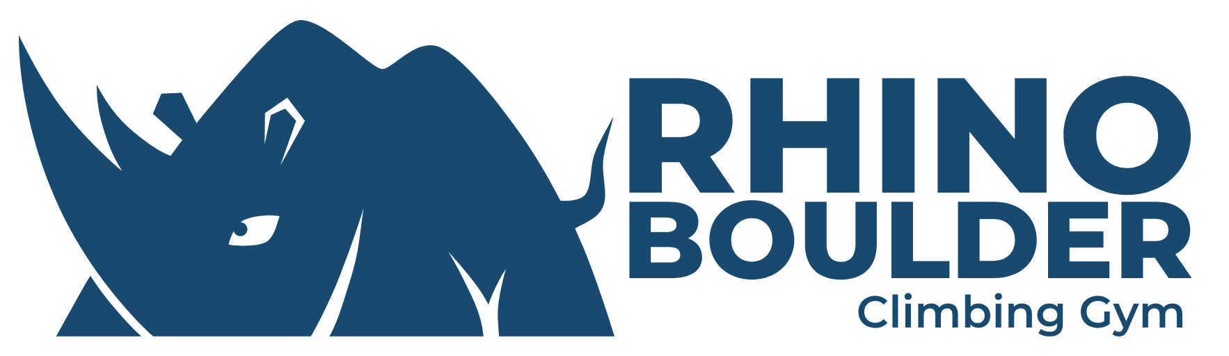 rhino boulder climbing gym logo